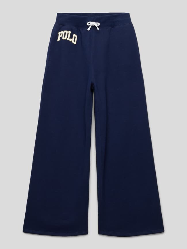 

Спортивные брюки с принтом этикеток Polo Ralph Lauren, темно-синий