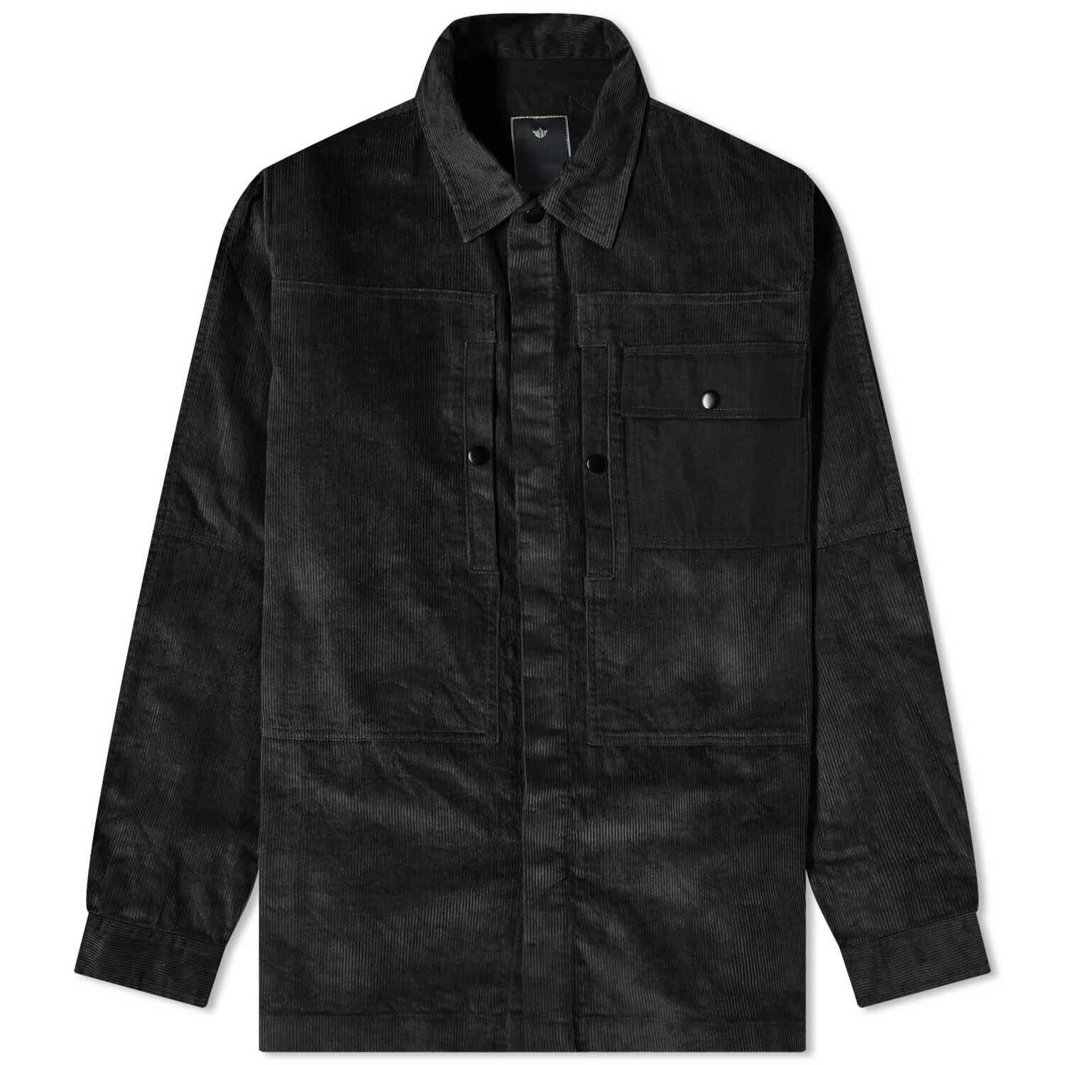 Рубашка Maharishi Hemp Cord Overshirt, черный рубашка maharishi asym monk overshirt оливковое