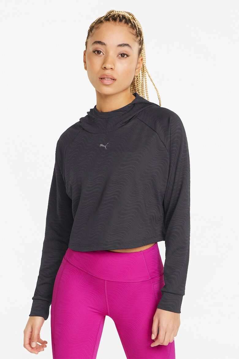 

Короткая толстовка для спортзала с логотипом Flawless Puma, черный