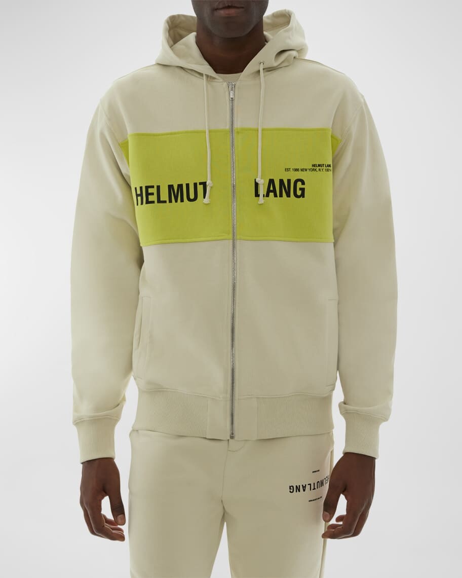 

Мужская толстовка с капюшоном на молнии с логотипом Blocked Helmut Lang