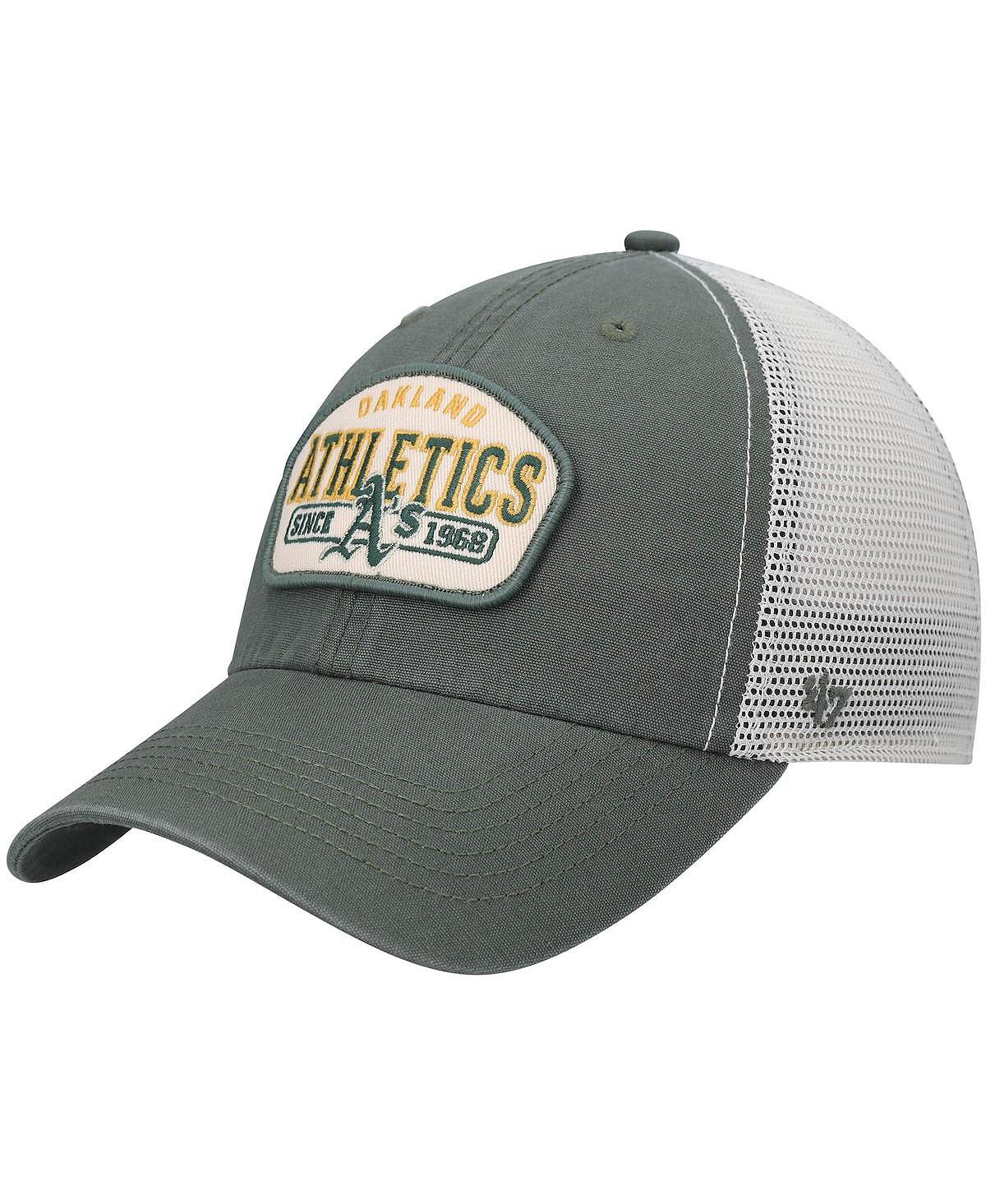 

Мужская зеленая кепка Oakland Athletics Penwald Clean Up Trucker Snapback '47 Brand