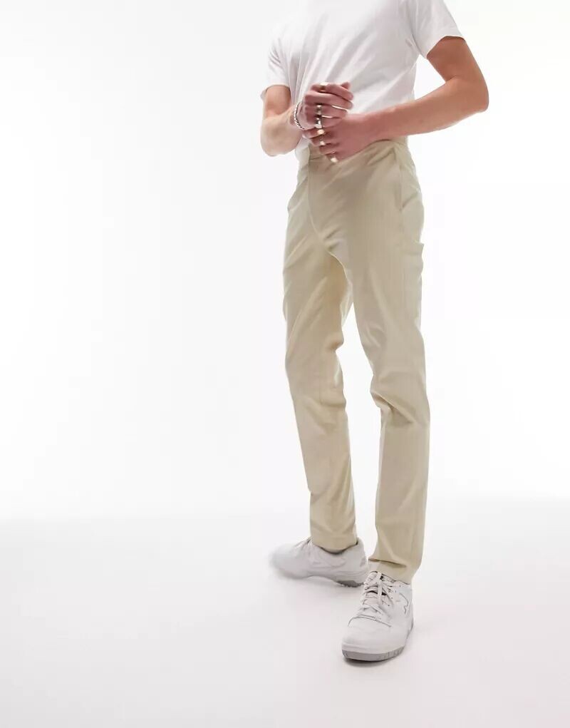 

Черные брюки чиносы узкого кроя Topman, Серый