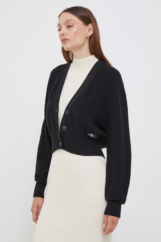 

Хлопковый кардиган Calvin Klein Jeans, черный