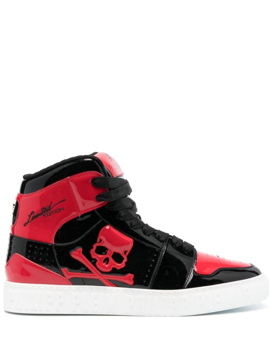 

Кроссовки Philipp Plein Skull & Bones, черный/красный