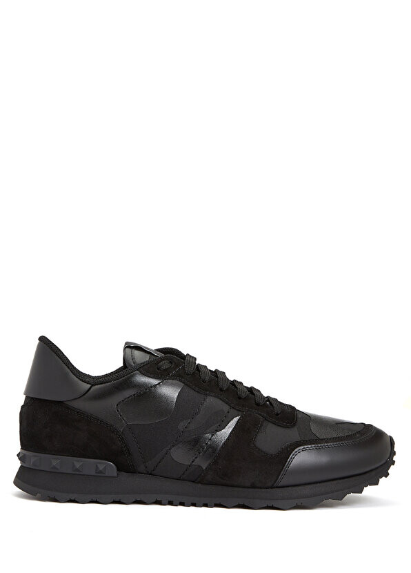 

Черные мужские кожаные кроссовки rockrunner Valentino Garavani