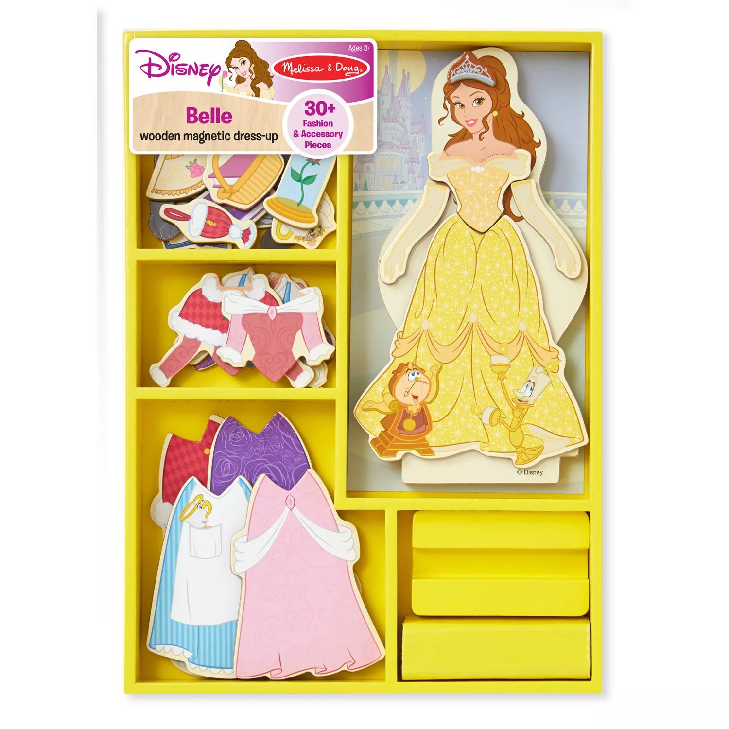 Деревянная магнитная кукла-одевалка Disney Princess Belle от Melissa & Doug  Melissa & Doug – заказать из-за границы с доставкой в «CDEK.Shopping»