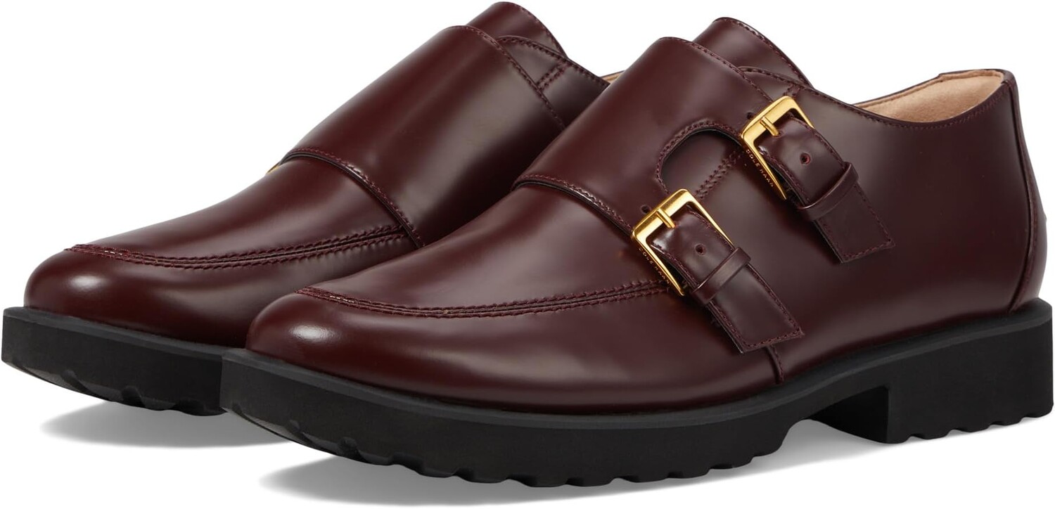 

Балетки Greenwich Monk Strap Oxford Cole Haan, цвет Bloodstone Leather