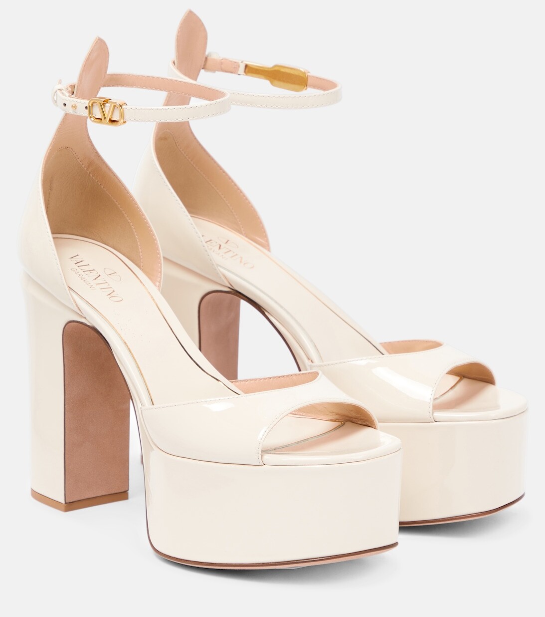 

Кожаные сандалии Tan-Go на платформе Valentino Garavani, белый