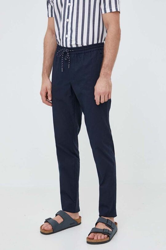 

Хлопковые брюки Tommy Hilfiger, темно-синий