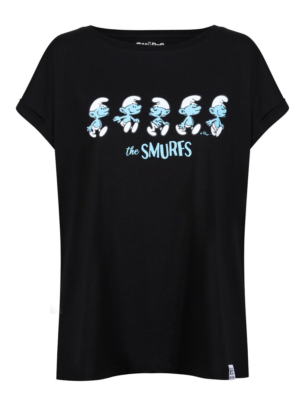 

Рубашка Recovered Smurfs Character Line Boyfriend, черный