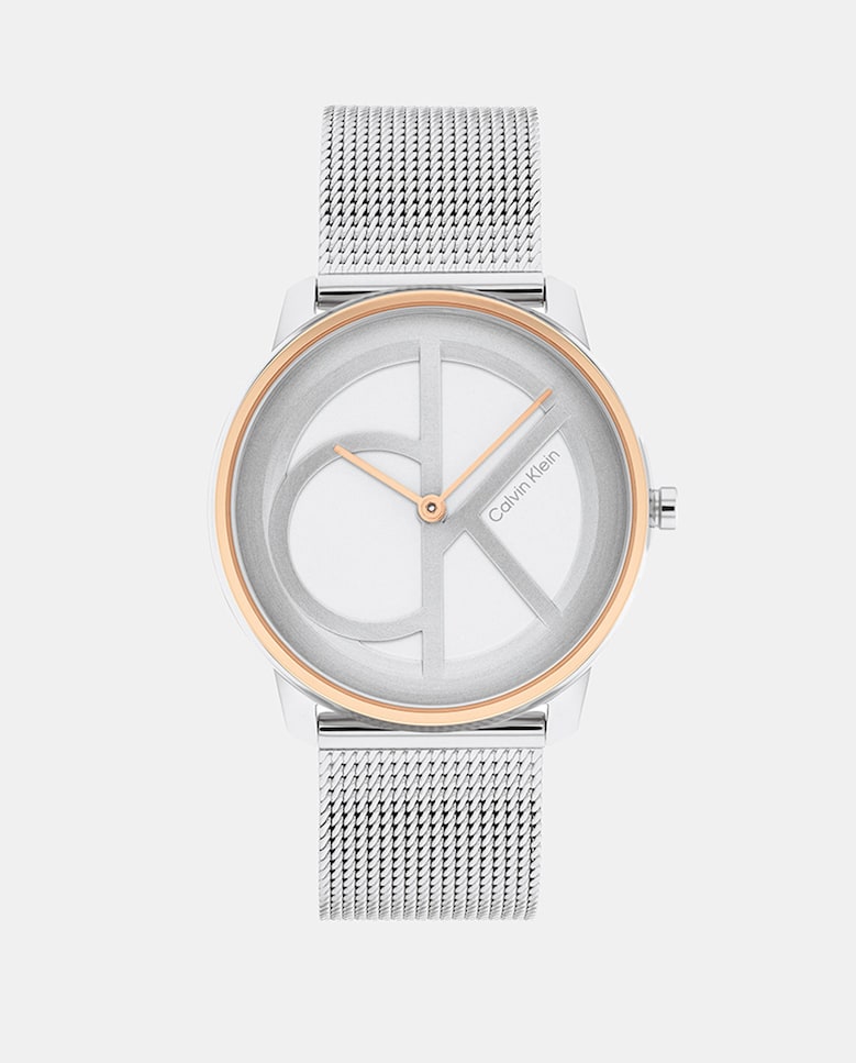 цена Мужские часы Iconic 25200033 Steel Mesh Calvin Klein, серебро