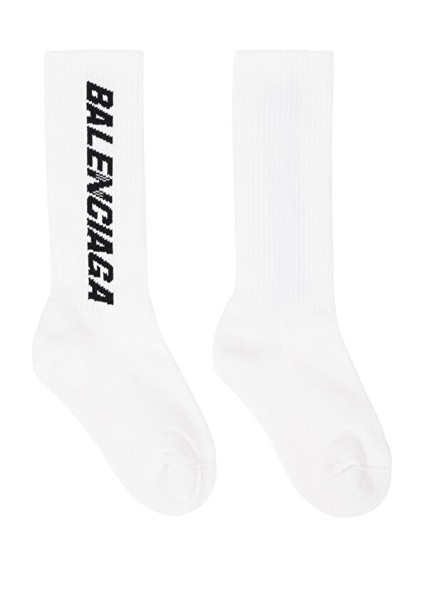 

Бело-черные женские носки с логотипом Balenciaga