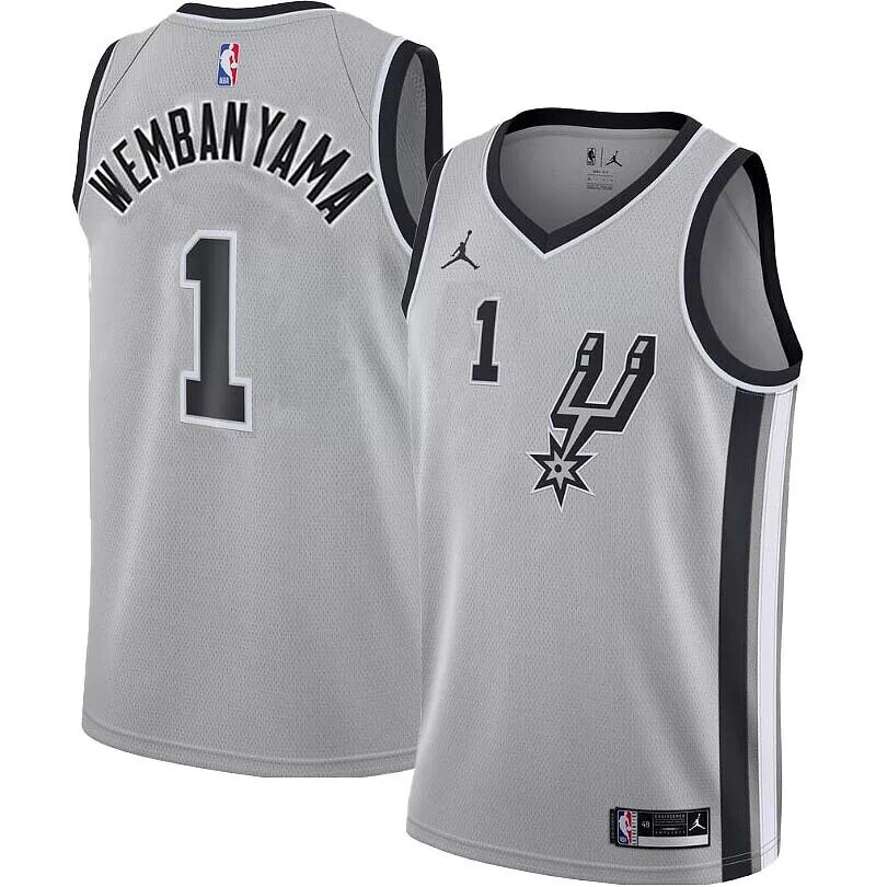 

Мужская джерси Nike San Antonio Spurs Victor Wembanyama #1 Statement