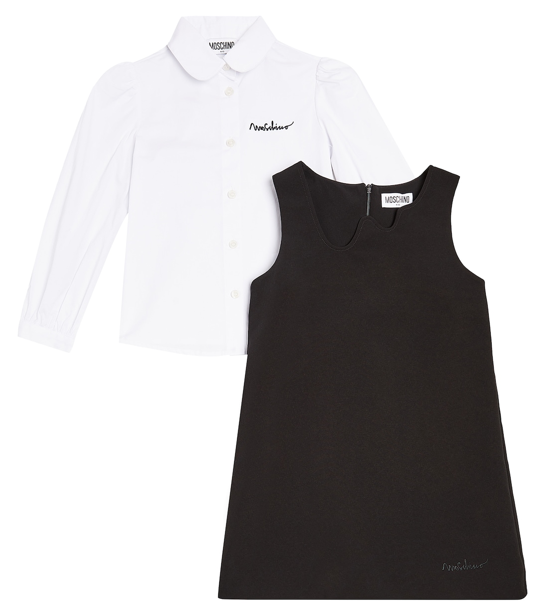 цена Комплект из рубашки и платья с логотипом Moschino, черный