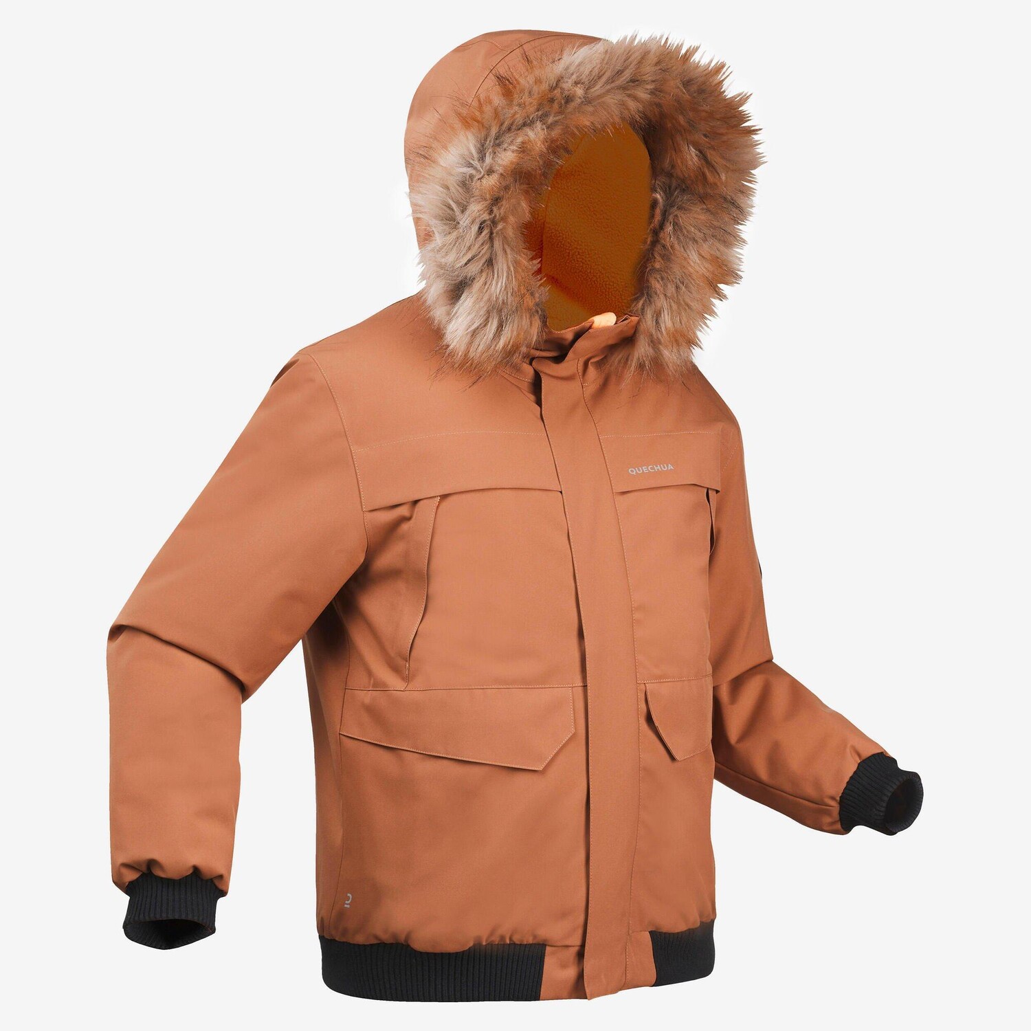 

Теплая и водонепроницаемая походная куртка Decathlon Sh100 -6,5°C, 7–15 лет Quechua, коричневый
