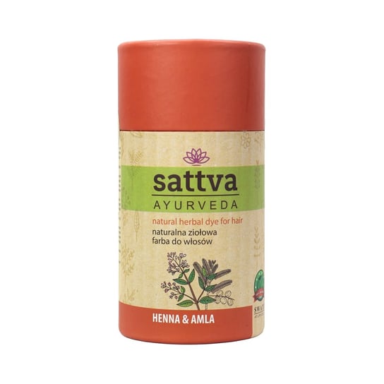 Саттва, Натуральная травяная краска для волос натуральная растительная краска для волос Хна и Амла 150г, Sattva