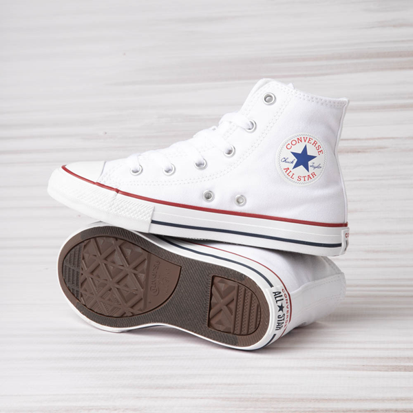 Высокие кроссовки Converse Chuck Taylor All Star - Little Kid, белый женские низкие кеды из парусины с логотипом и резиновой подошвой superga темно синий