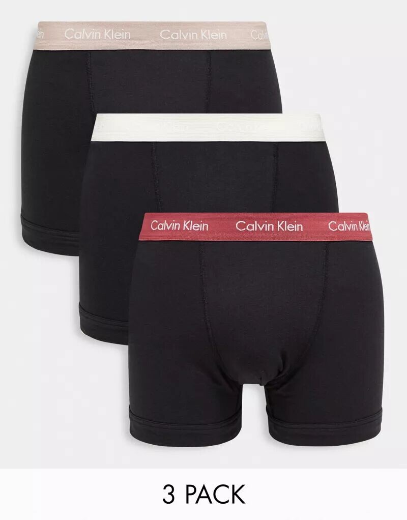 

Calvin Klein ASOS Эксклюзивные 3 пары современных хлопковых трусов разных цветов