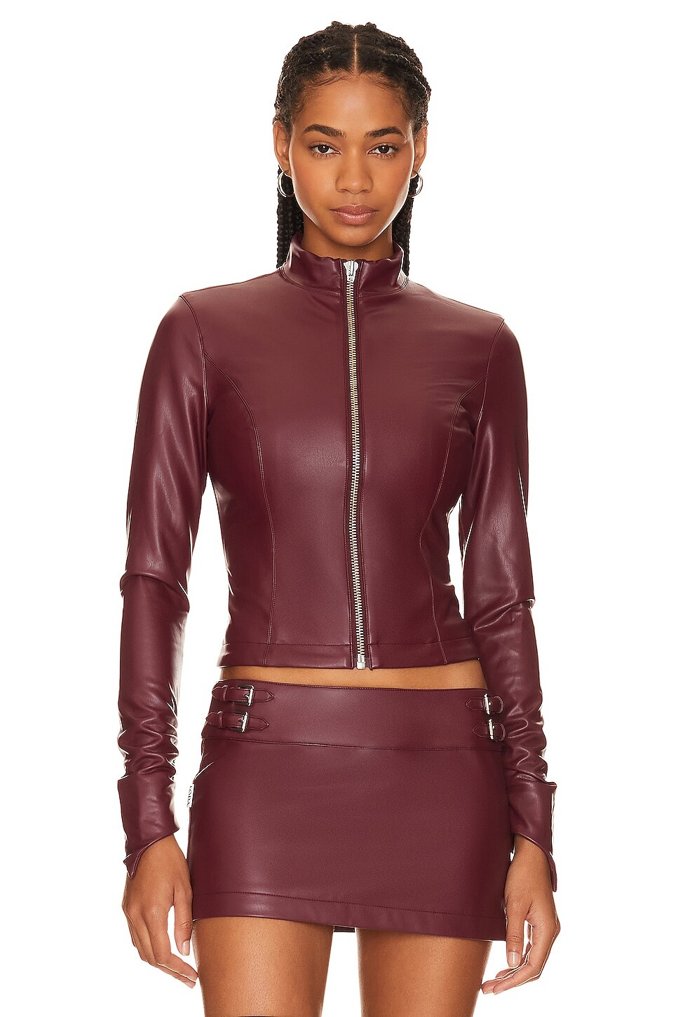 

Куртка LOBA Adriana Faux Leather, цвет Burgundy