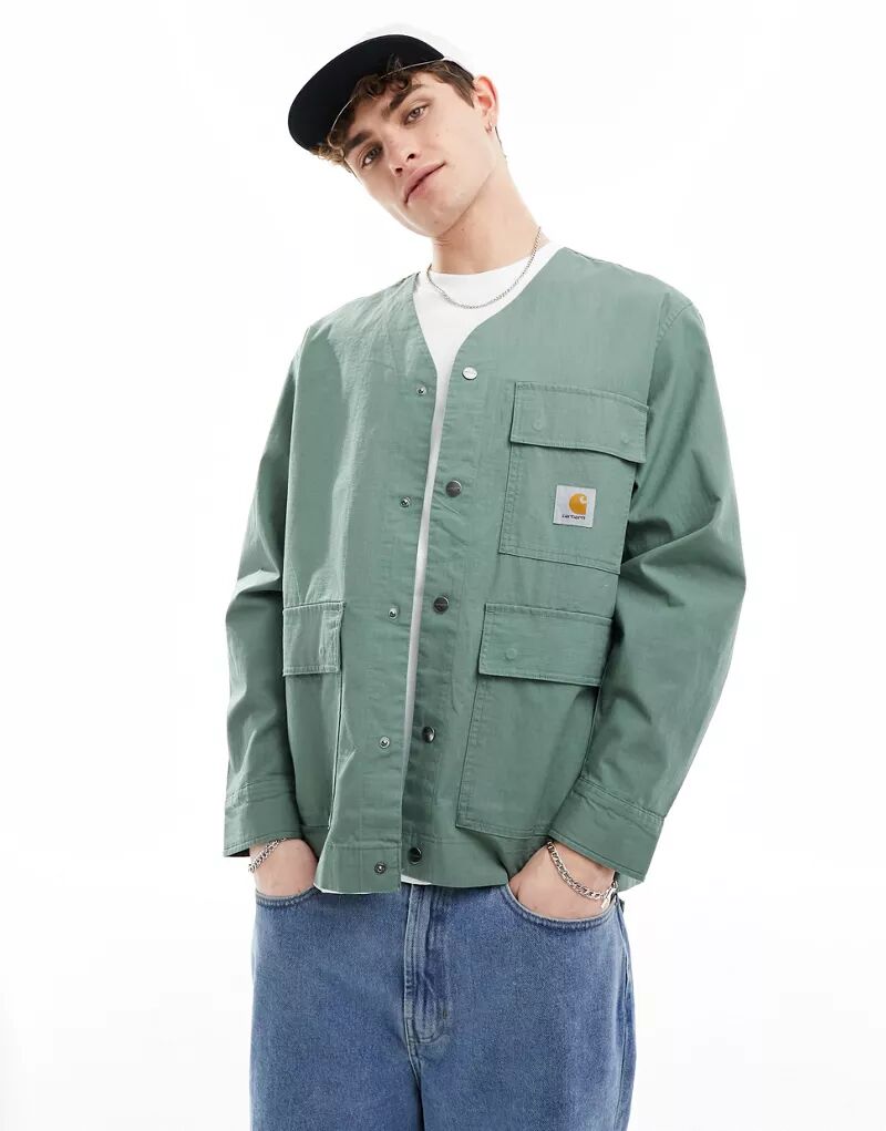 Зеленая футболка Carhartt WIP Elroy carhartt wip куртка рубашка elroy зеленый