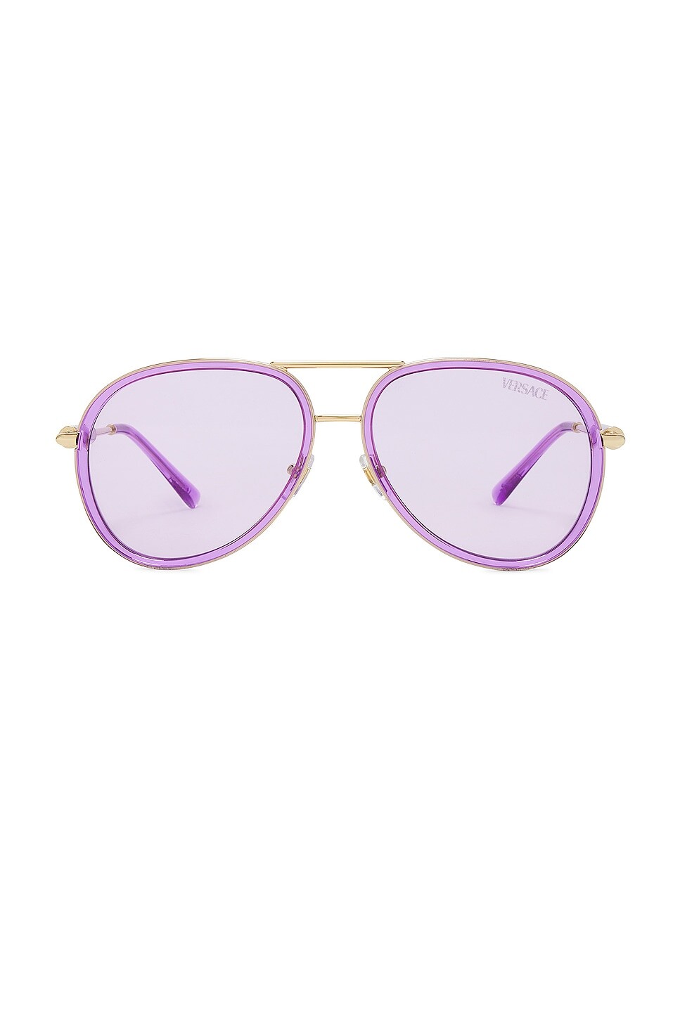 

Солнцезащитные очки VERSACE Aviator, цвет Lilac Transparent & Light Violet