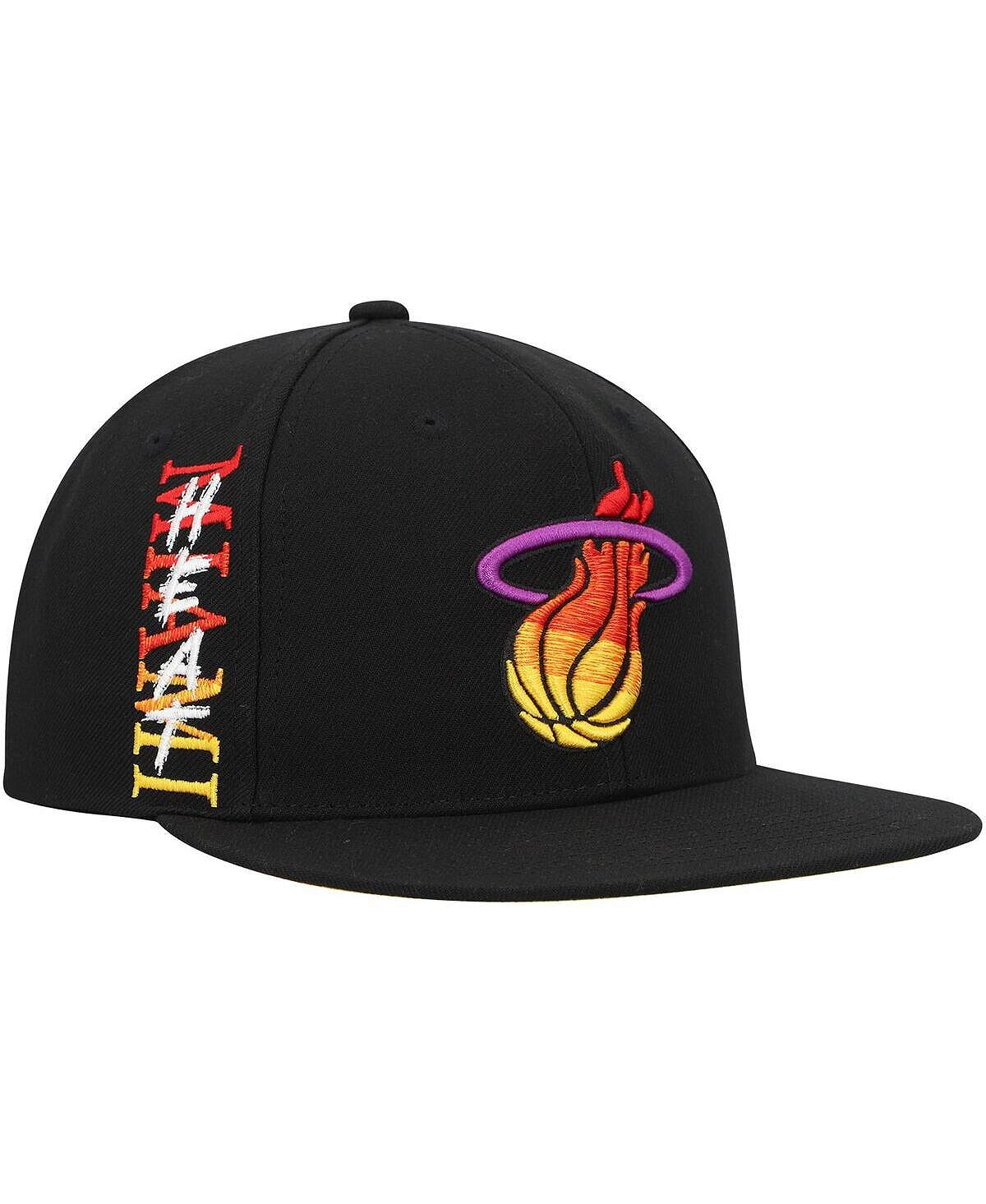 

Мужская черная высококачественная шляпа Snapback Miami Heat Soul Fade Undervisor Mitchell & Ness