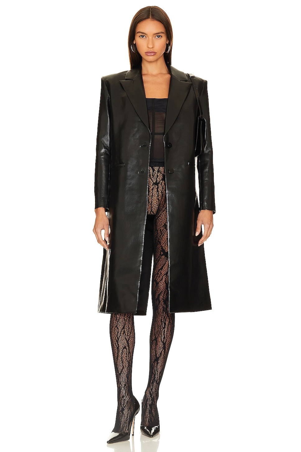 

Куртка Alice + Olivia Fierro Faux Leather, черный
