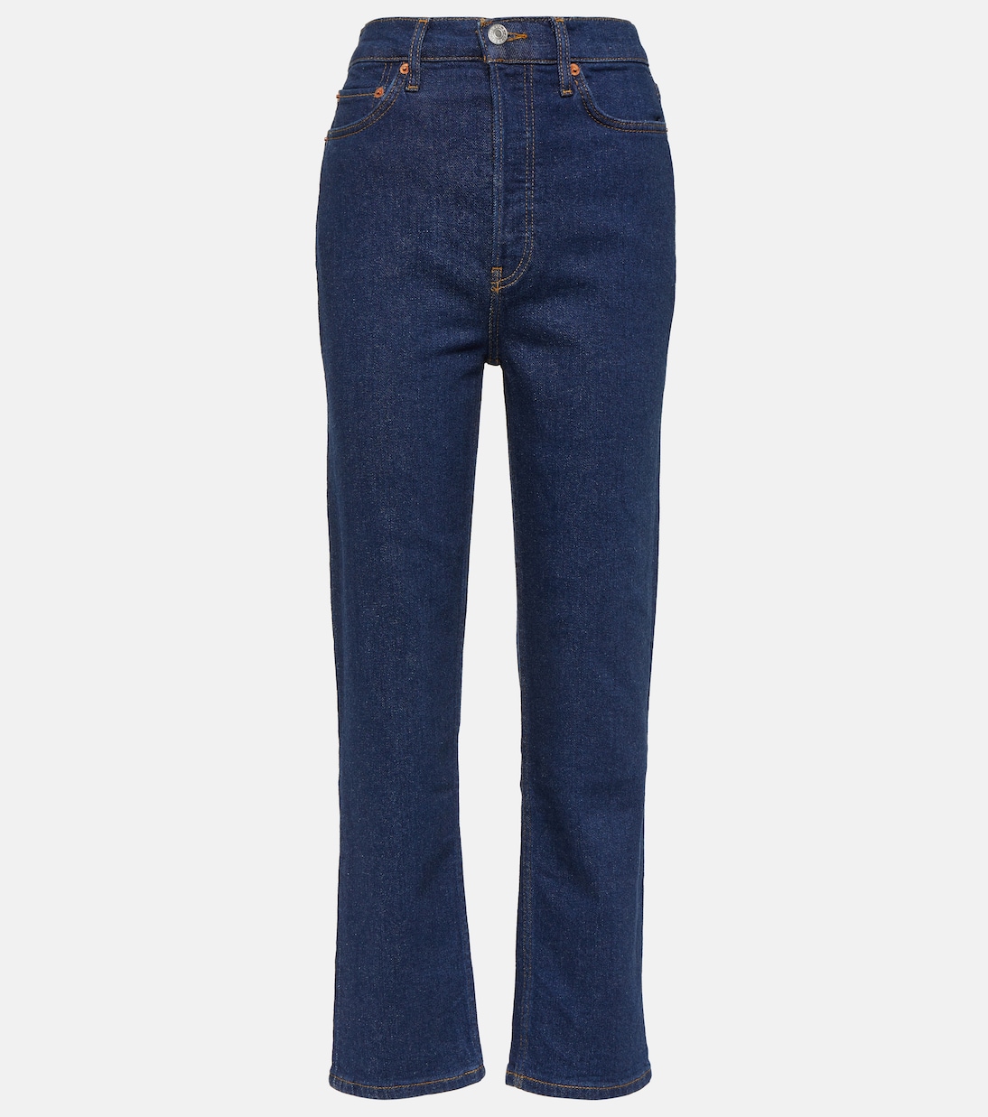 Прямые джинсы в стиле 70-х годов с высокой посадкой Re/Done, синий re pa чехол накладка artcolor для oppo a73 с принтом синий мрамор