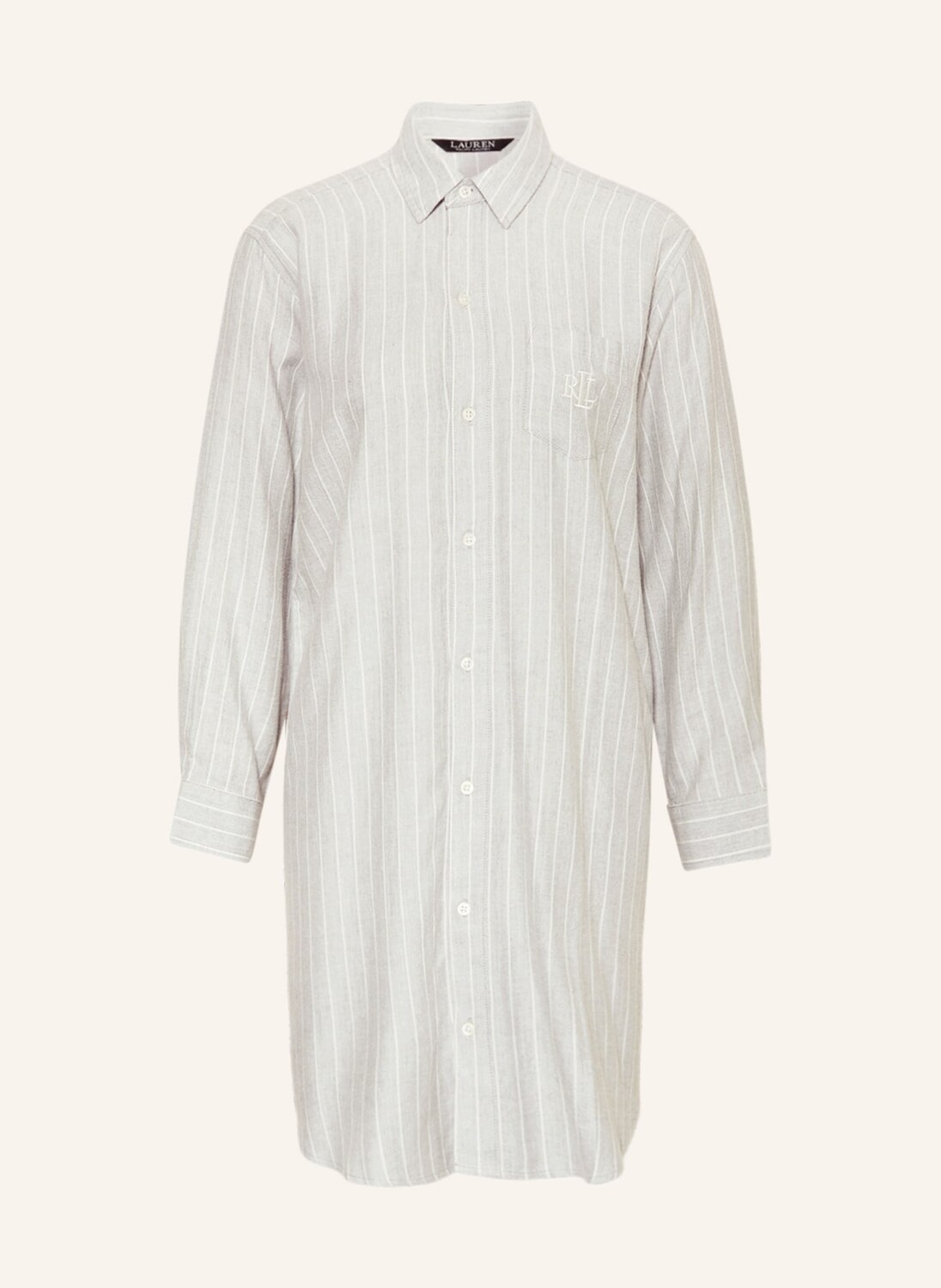 

Ночная рубашка LAUREN RALPH LAUREN aus Flanell, светло-серый