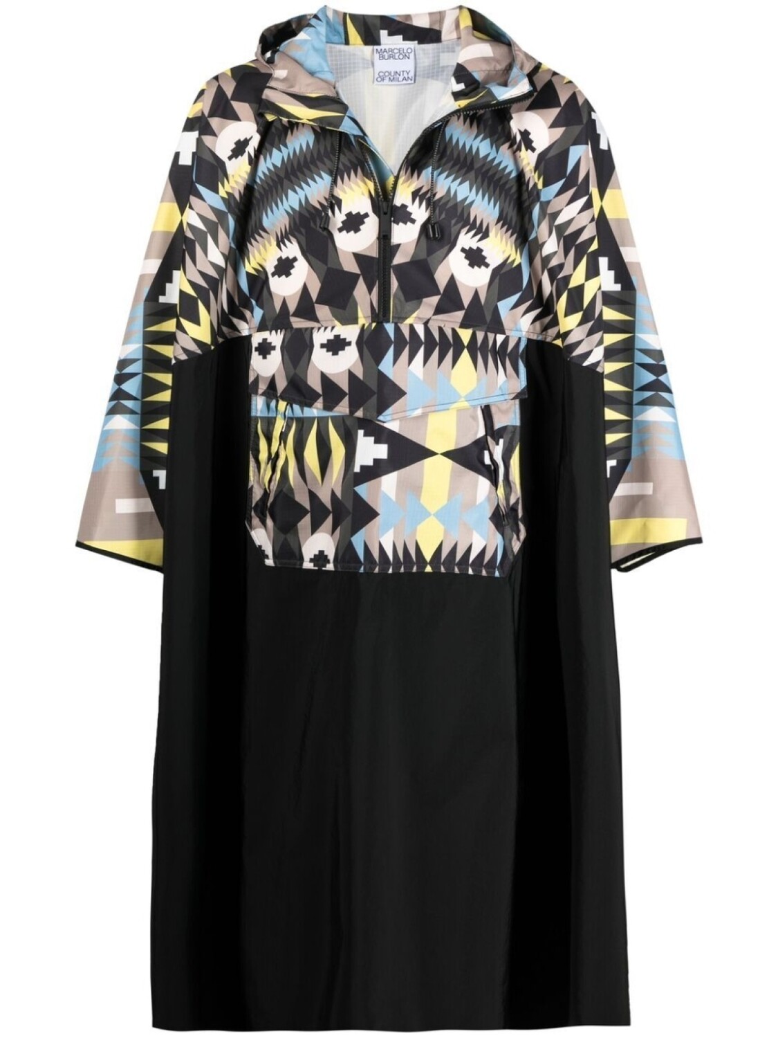 

Плащ с капюшоном и принтом Marcelo Burlon County of Milan, черный