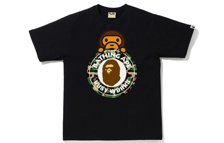 

Футболка мужская A Bathing Ape, черный/зеленый