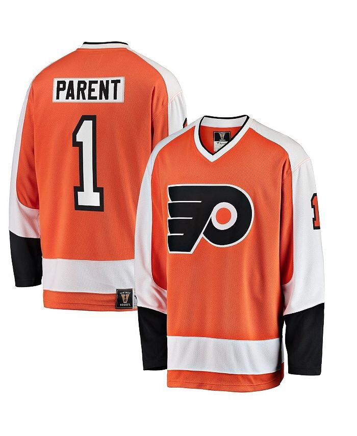 

Мужская футболка с логотипом Bernie Parent Orange Philadelphia Flyers Premier Breakaway Retained Player Player Fanatics, оранжевый