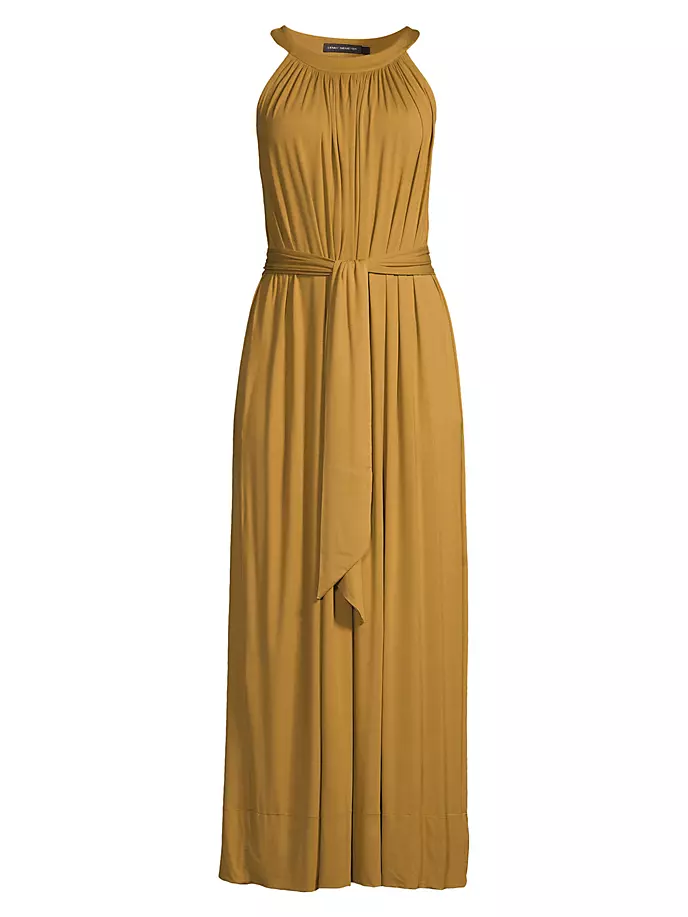 Платье макси со сборками Destinos Lenny Niemeyer Swim, цвет amber