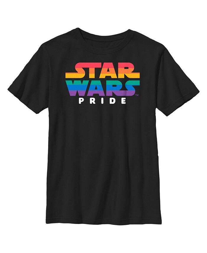 

Детская футболка с радужным логотипом Star Wars Pride для мальчиков Disney Lucasfilm, черный