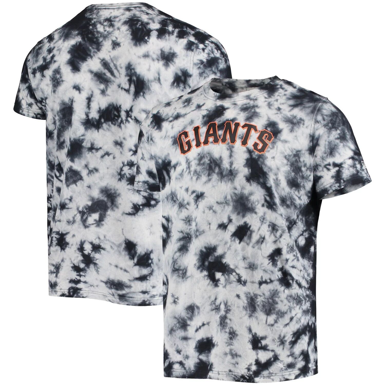 

Мужская черная футболка New Era San Francisco Giants Team с принтом тай-дай, Черный