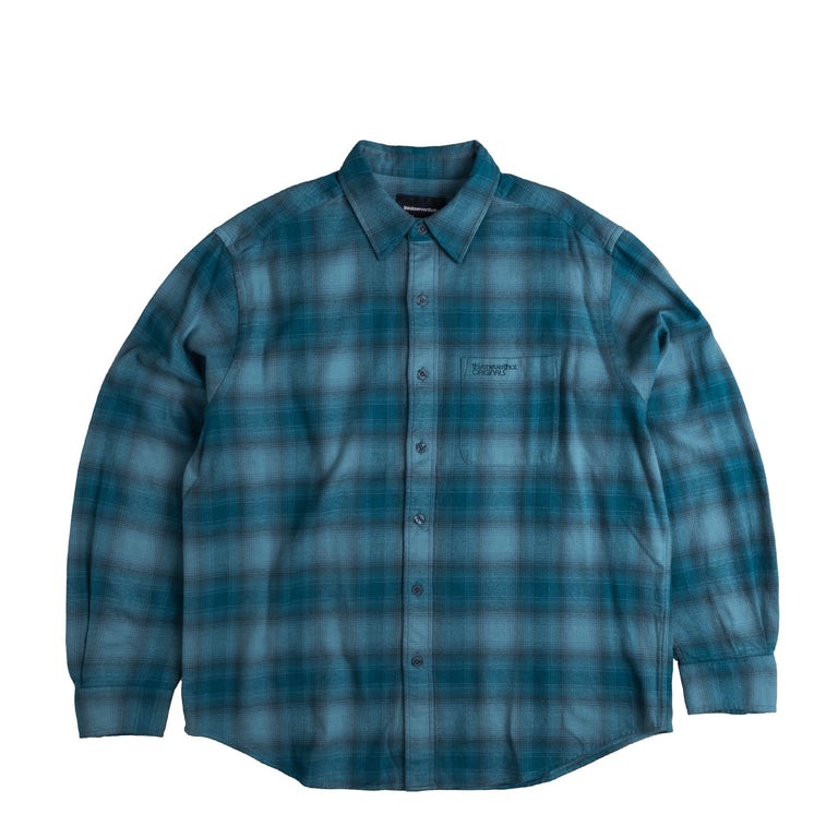 цена Рубашка Thisisneverthat Flannel Check Shirt thisisneverthat, синий