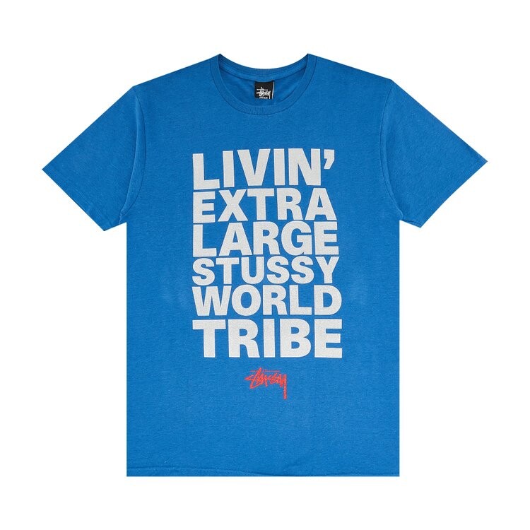 Футболка Stussy Livin' XL Block 'Blue', синий