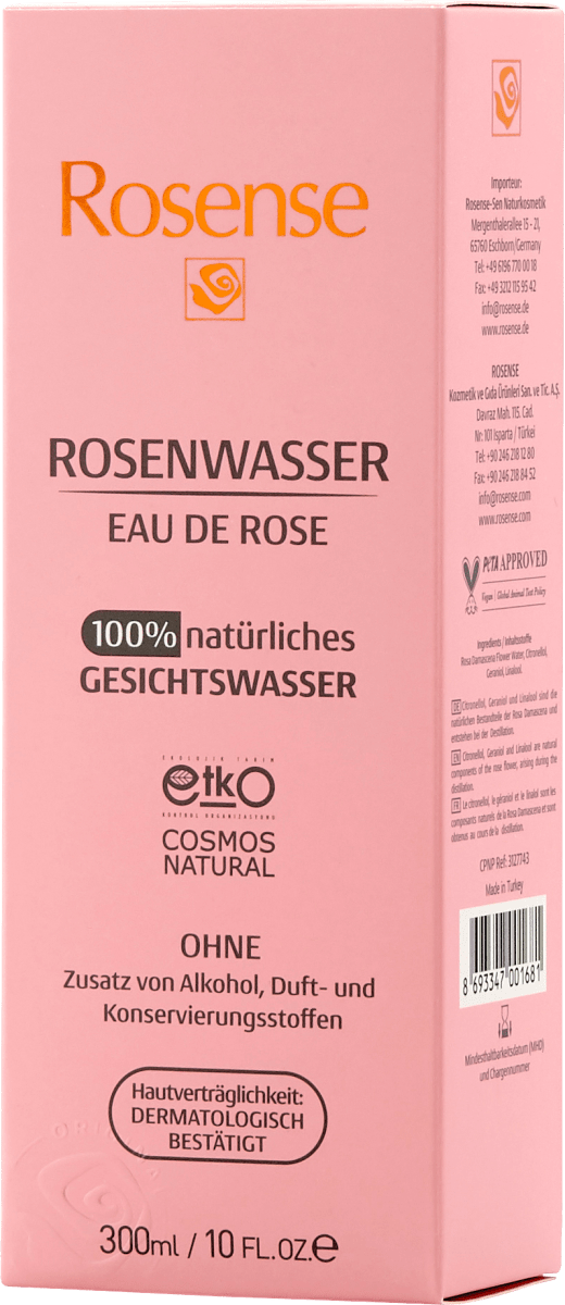 цена Тоник для лица розовая вода 300 мл Rosense