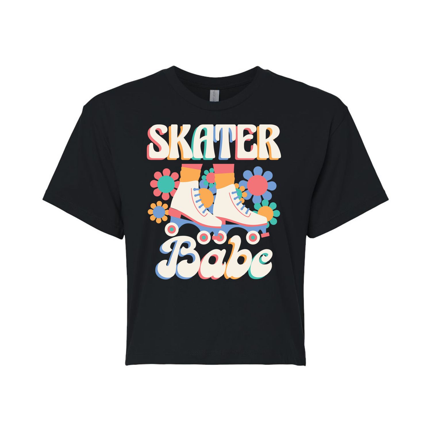 укороченная футболка с надписью fashion babe Укороченная футболка с рисунком Skater Babe для юниоров Licensed Character