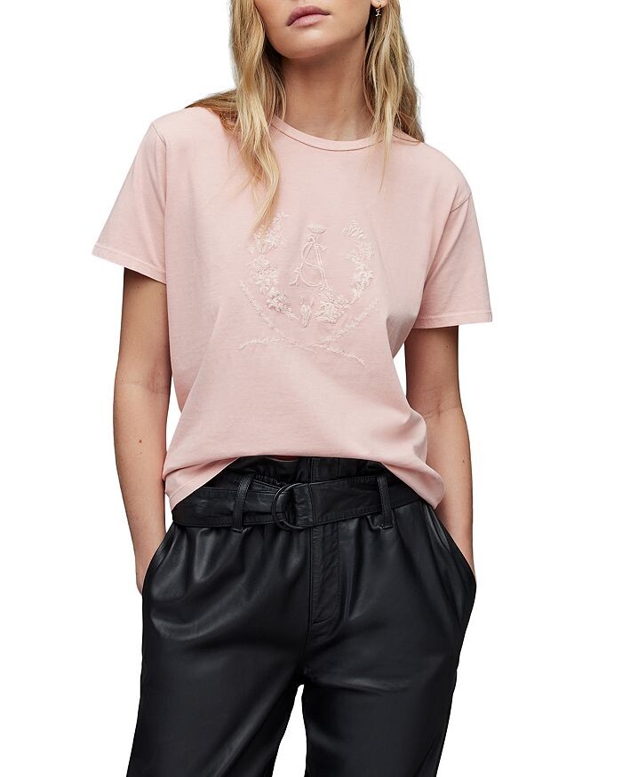 

Хлопковая футболка Grace с вышивкой Crest ALLSAINTS