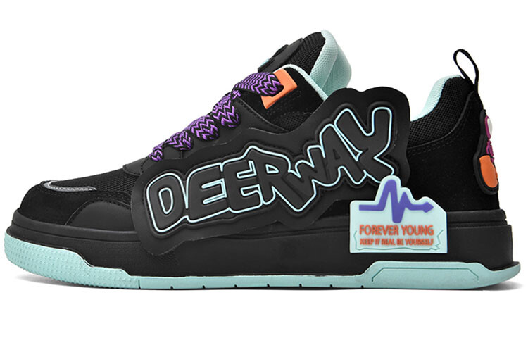 

Кеды мужские, обувь для скейтбординга низкая черный Deerway
