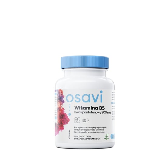 Osavi, Витамин B5 Пантотеновая кислота 200мг 90 капсул nature s way пантотеновая кислота витамин b5 250 мг 100 капсул