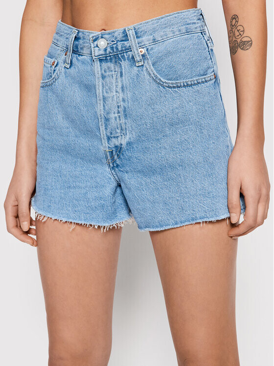 

Джинсовые шорты узкого кроя Levi's, синий