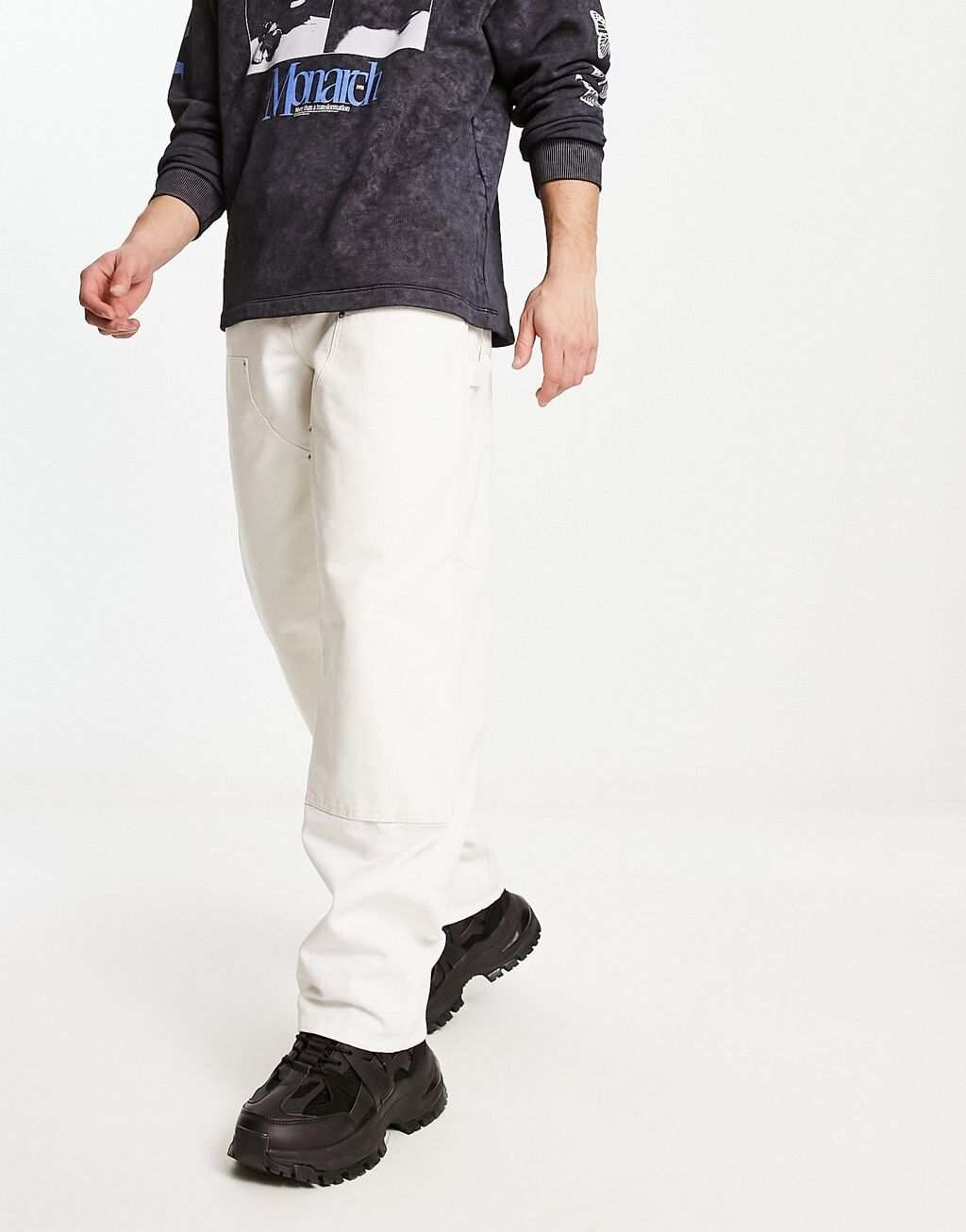 

Белые брюки с двойным коленом Carhartt WIP