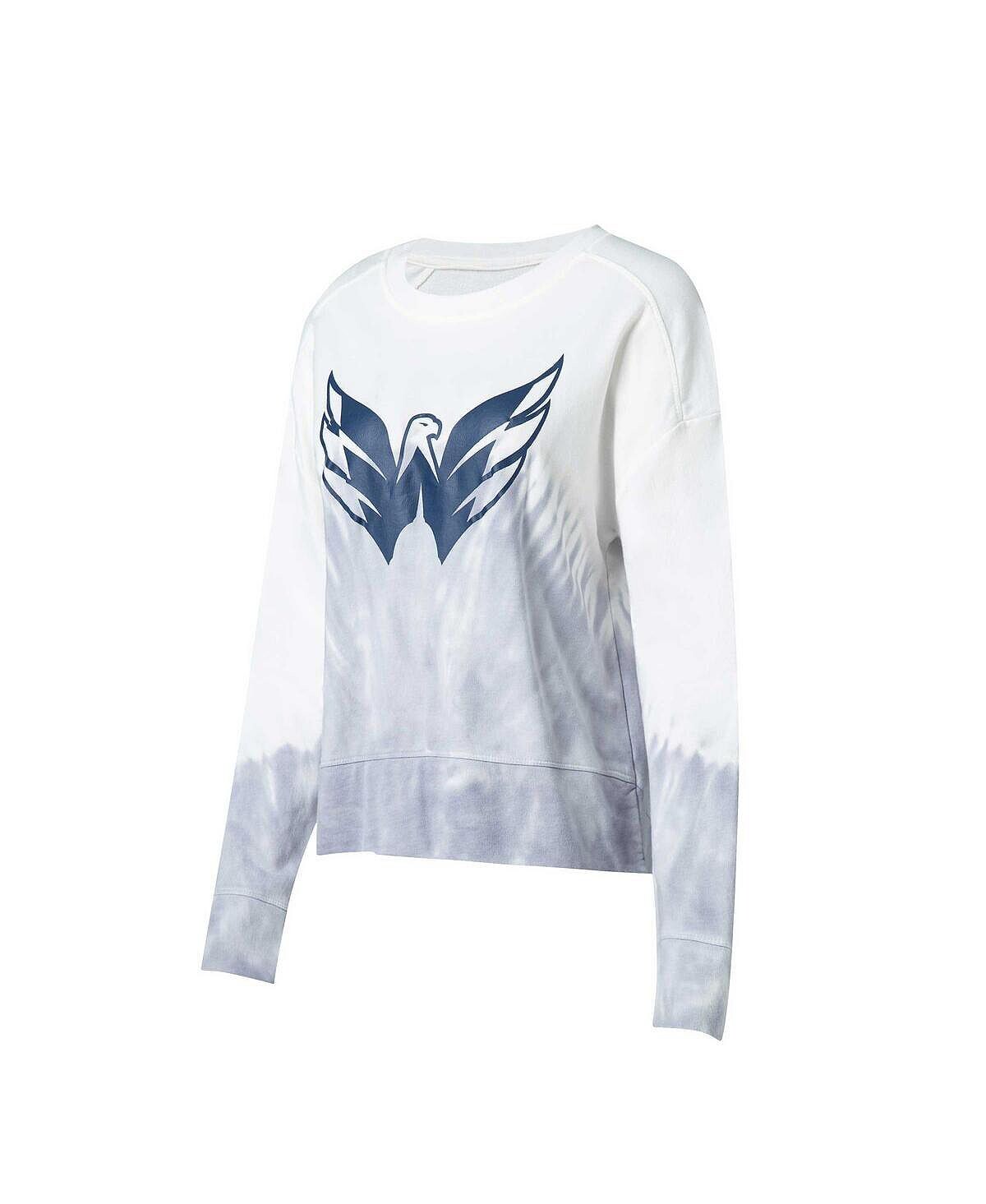 

Женская серо-белая футболка с длинным рукавом Washington Capitals Orchard Tie Dye Concepts Sport