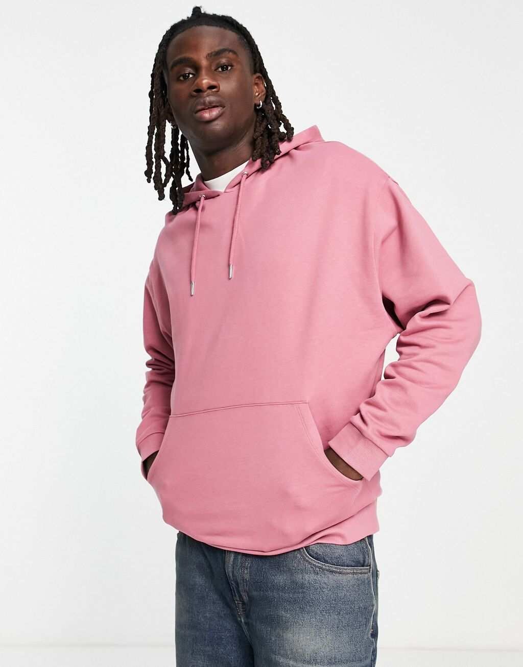 

Розовое худи оверсайз ASOS DESIGN, Розовый