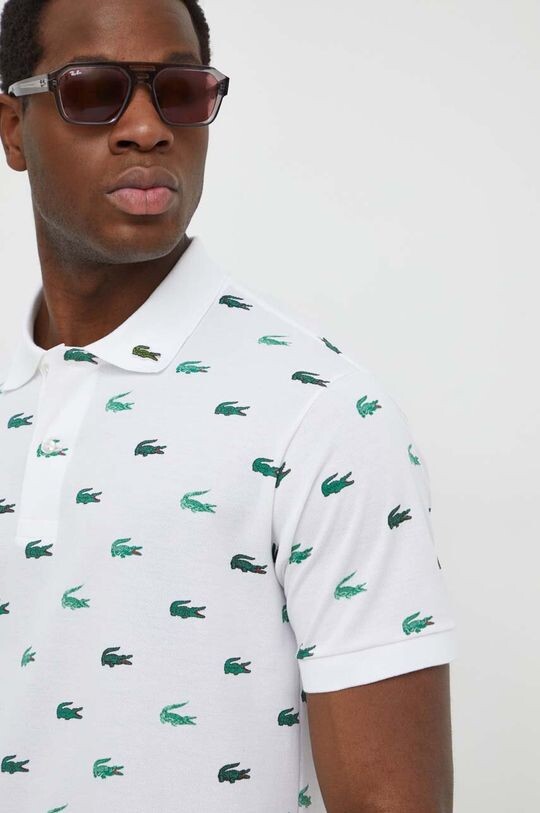

Хлопковое поло Lacoste, белый