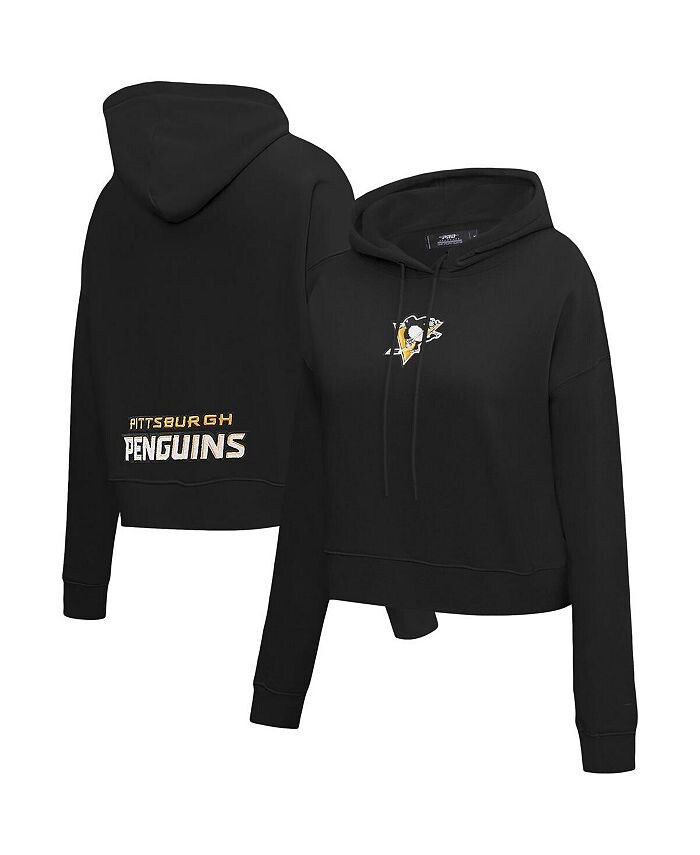 

Черный женский классический пуловер с капюшоном из синели Pittsburgh Penguins Pro Standard, черный