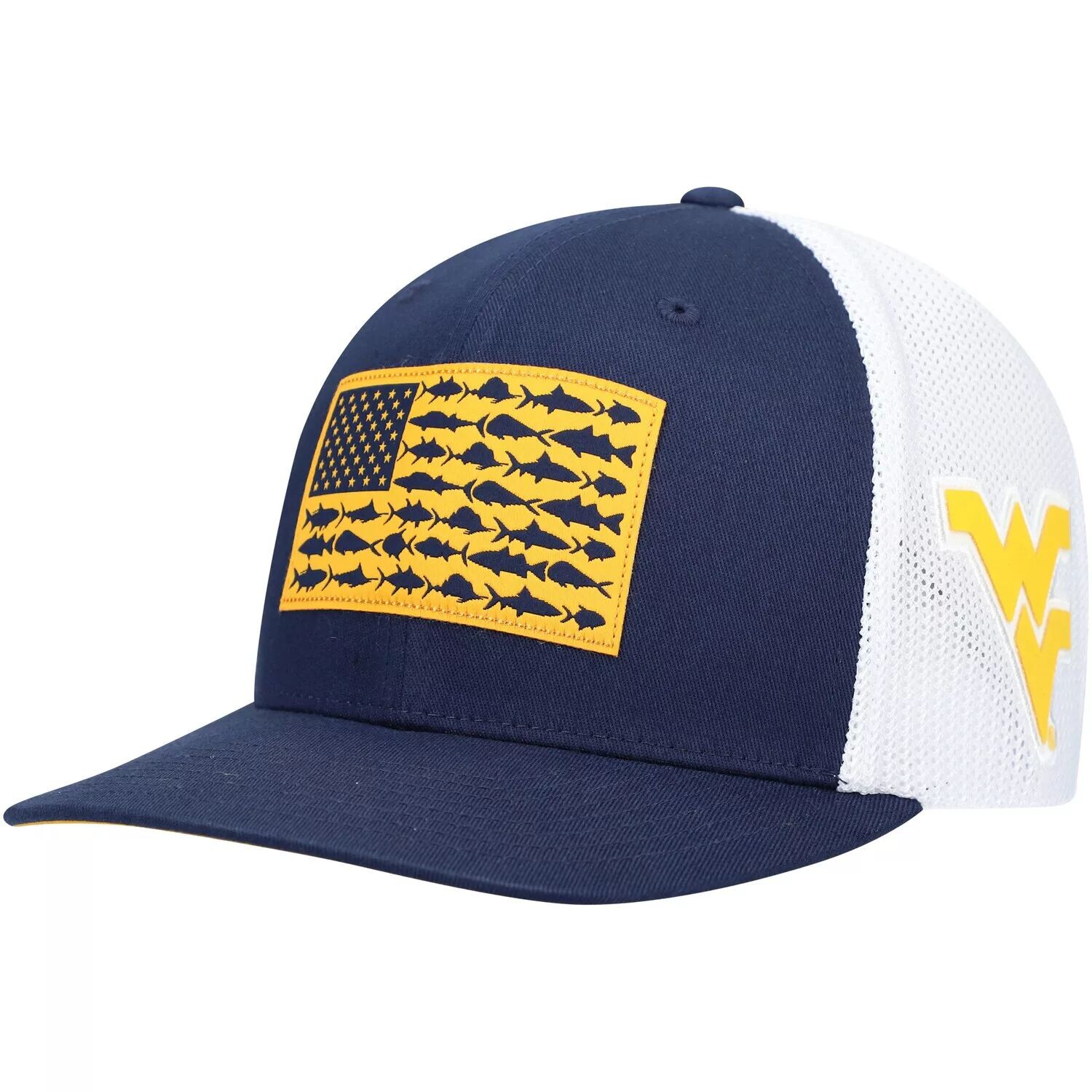 

Мужская гибкая шляпа с флагом Колумбии и темно-синего цвета West Virginia Mountaineers PFG