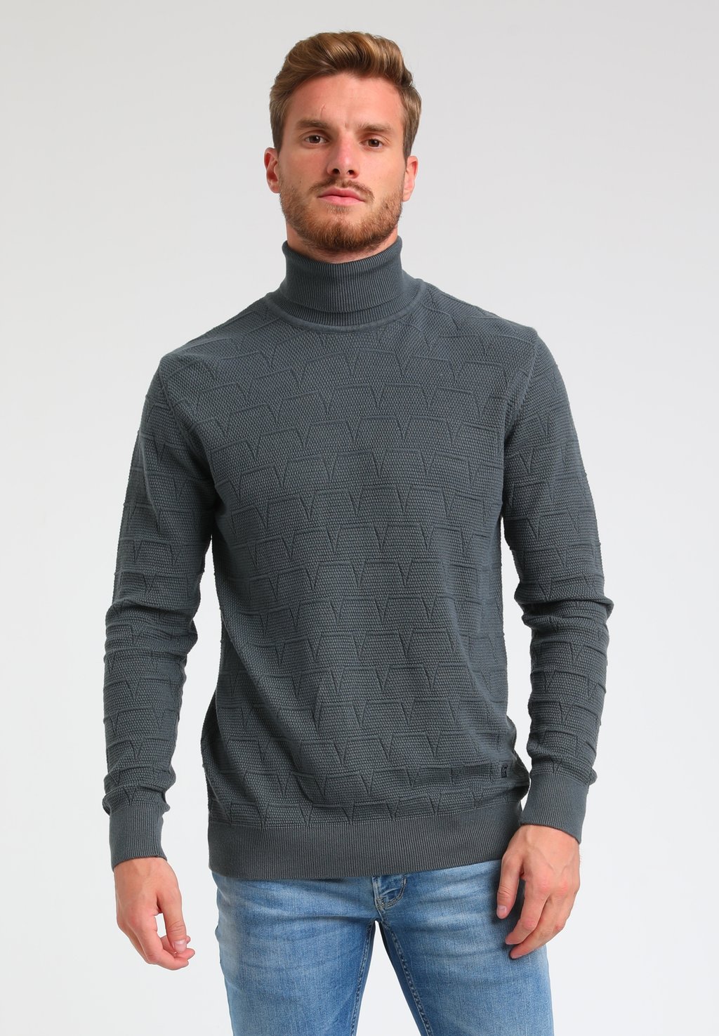 Вязаный свитер TURTLE NECK Gabbiano, цвет steel blue